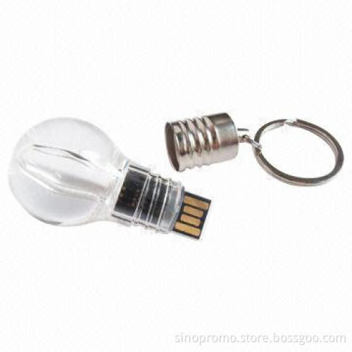Bulb-shaped USB with Screw Cap, Customized Designs are Welcome